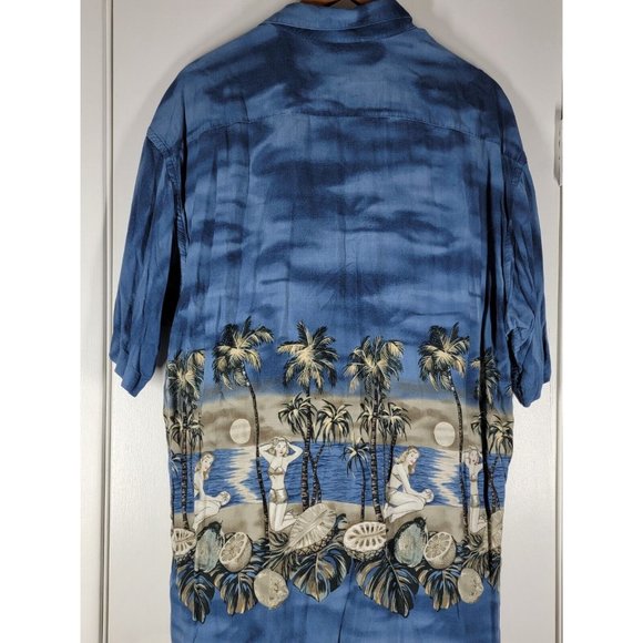 Campia Moda Camp Hawaiian Style Shirt Pin Up Girls Made in Korea Men's Size XL - Picture 5 of 6